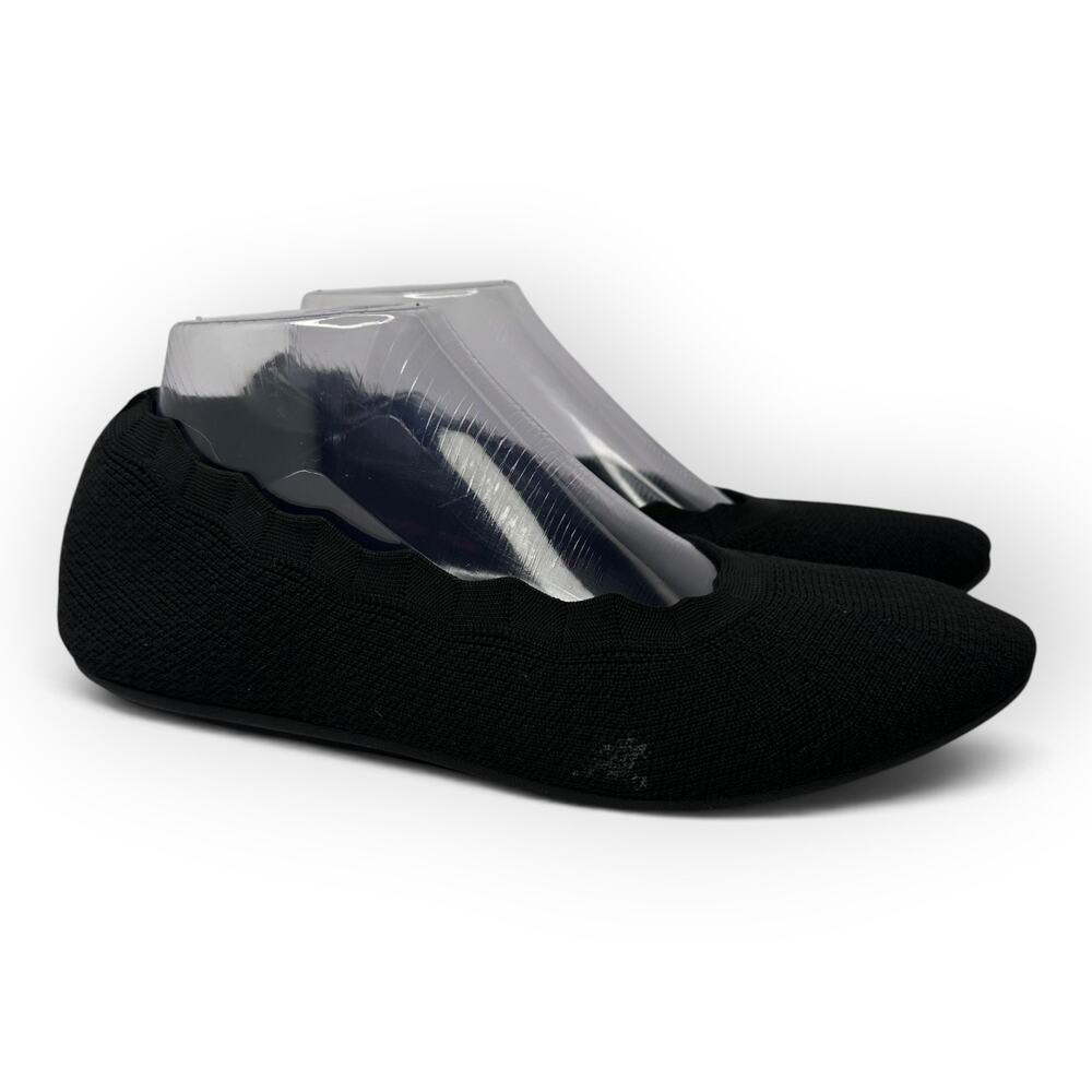 Skechers Women size 9 Cleo Black Knit Ballet Flats Memory Foam Slip On Comfort